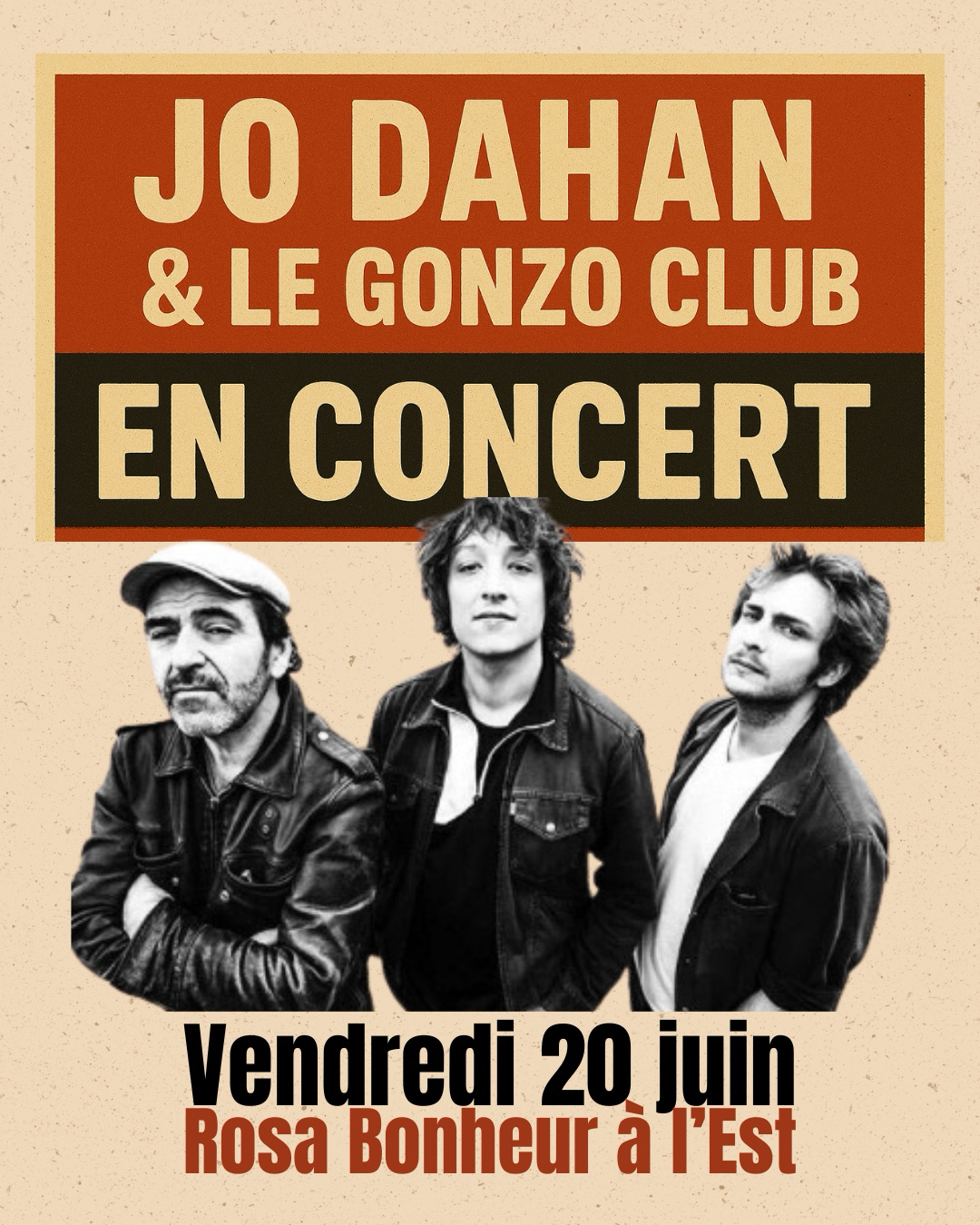 Concert Jo Dahan & le Gonzo Club à Rosa Bonheur à l'Est